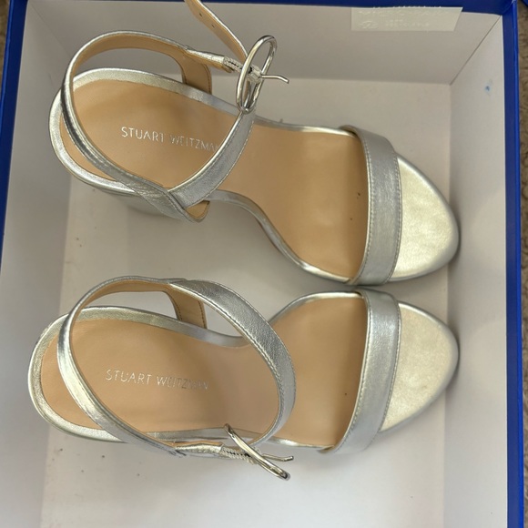 STUART WEITZMAN HEELS- dancer block 120 platform sandal size 6.5 - Picture 2 of 7